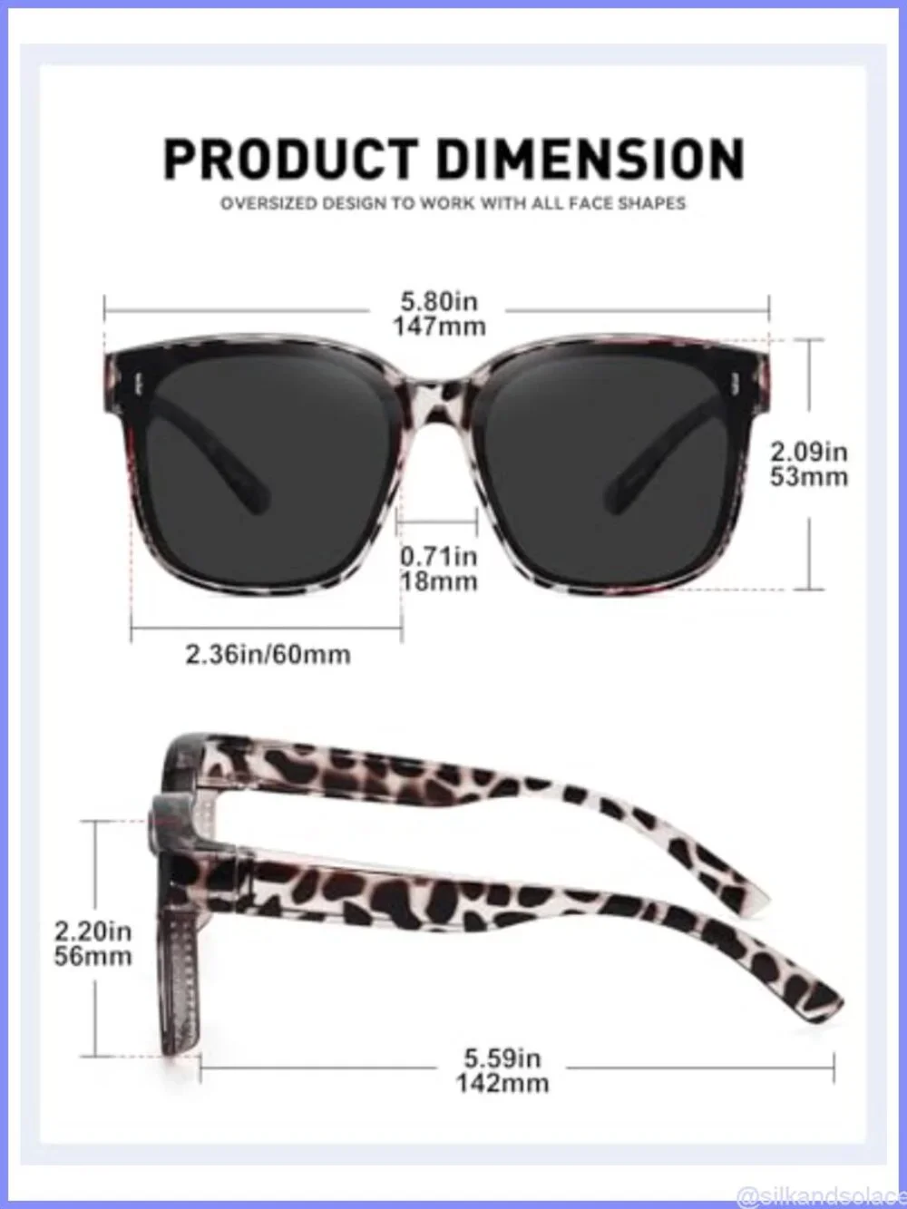Oversized Square Polarized Fit Over Sunglasses UV400